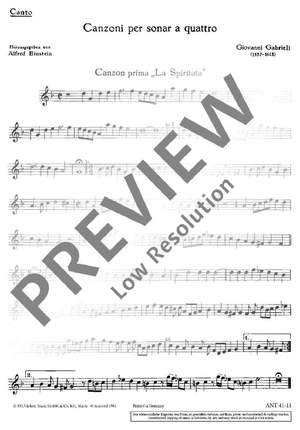 Gabrieli, Giovanni: Canzoni