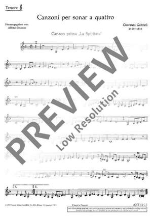 Gabrieli, Giovanni: Canzoni
