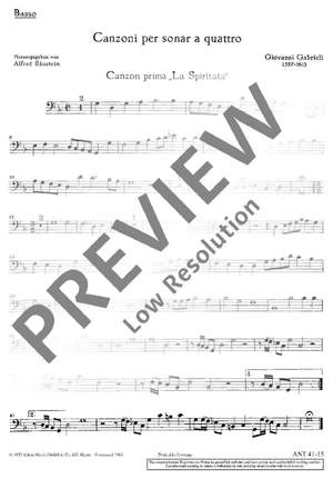 Gabrieli, Giovanni: Canzoni