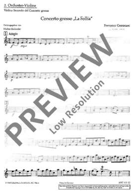 Geminiani, Francesco: Concerto grosso