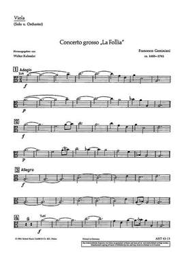 Geminiani, Francesco: Concerto grosso