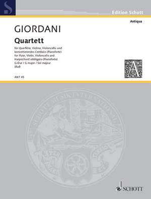 Giordani, Tommaso: Quartet G major op. 3/1