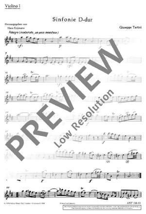Tartini, Giuseppe: Sinfonie D major
