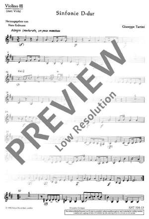 Tartini, Giuseppe: Sinfonia D major