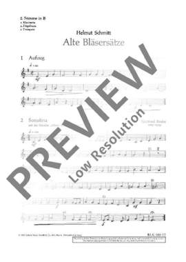 Schmitt, Helmut: Alte Bläsersätze