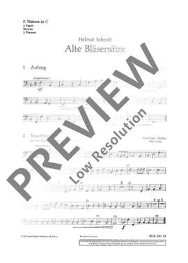 Schmitt, Helmut: Alte Bläsersätze