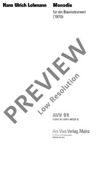 Lehmann, Hans Ulrich: Monodie