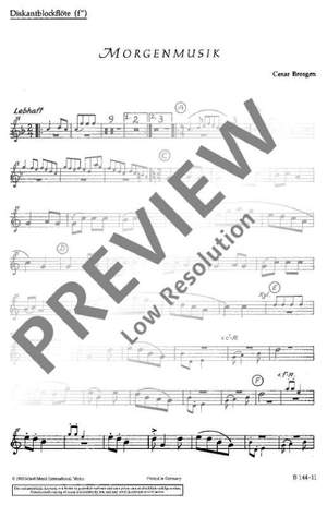 Bresgen, Cesar: Morning music