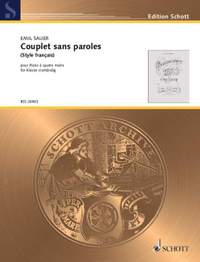 Sauer, Emil von: Couplet sans paroles