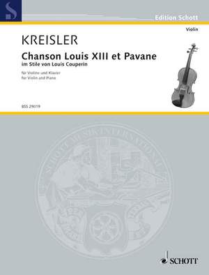 Kreisler, Fritz: Chanson Louis XIII. et Pavane Nr. 1