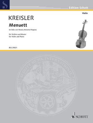 Kreisler, Fritz: Menuett im Stile von Nicola Antonio Porpora Nr. 3
