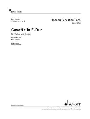 Bach, Johann Sebastian: Gavotte in E Major Nr. 2 BWV 1006