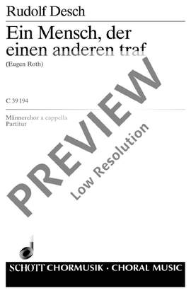 Desch, Rudolf: Ein Mensch, der einen andern traf