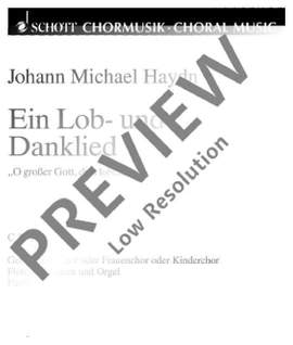 Haydn, Johann Michael: Ein Lob- und Danklied