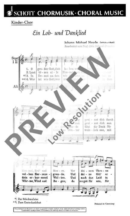 Haydn, J M: Ein Lob- und Danklied