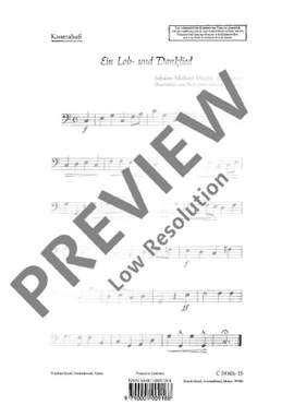 Haydn, Johann Michael: Ein Lob- und Danklied