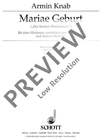 Knab, Armin: Mariae Geburt