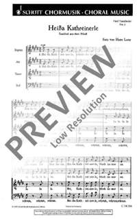 Lang, Hans: Fünf Tanzlieder