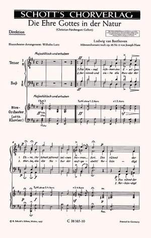 Beethoven, Ludwig van: Die Ehre Gottes in der Natur op. 48/4