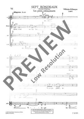 Killmayer, Wilhelm: Sept Rondeaux
