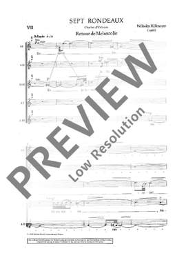 Killmayer, Wilhelm: Sept Rondeaux