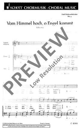Schroeder, Hermann: Fünf Weihnachtslieder