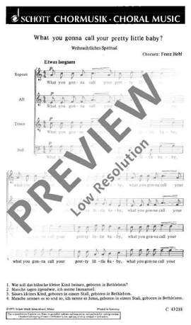 Biebl, Franz: Zwei weihnachtliche Spirituals