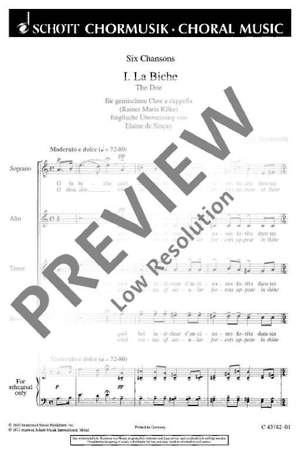 Hindemith, Paul: Six Chansons