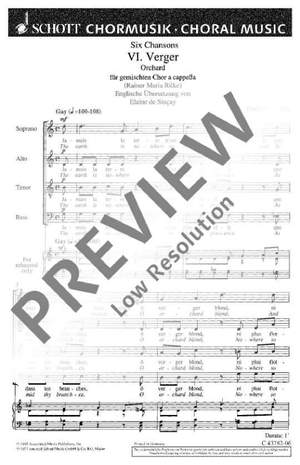 Hindemith, Paul: Six Chansons