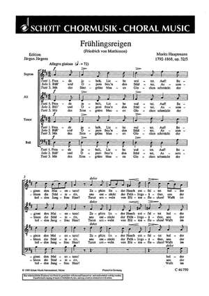 Hauptmann, Moritz: Sechs Chorlieder op. 32