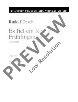 Desch, Rudolf: Es fiel ein Reif in der Frühlingsnacht
