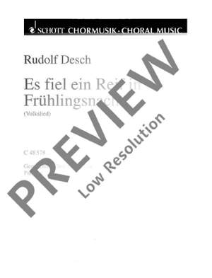 Desch, Rudolf: Es fiel ein Reif in der Frühlingsnacht