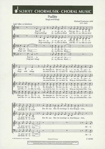 Praetorius, Michael: Psallite