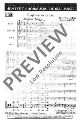 Cornelius, Peter: Requiem aeternam