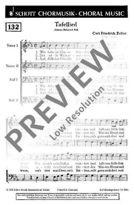 Zelter, Carl Friedrich: Tafellied