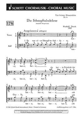 Desch, Rudolf: Vier heitere Männerchöre