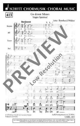 Weber, Bernhard: Go down, Moses