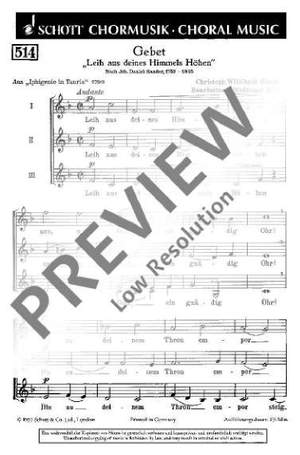 Gluck, Christoph Willibald (Ritter von): Gebet