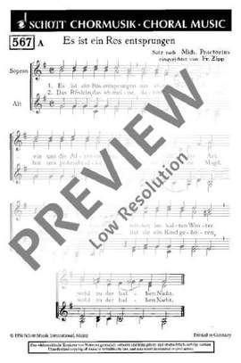 Herman, Nicolaus / Praetorius, Michael: Wir singen dir, Immanuel / Es ist ein Ros entsprungen