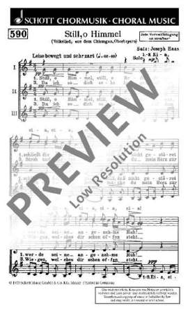 Haas, Joseph: Still, o Himmel
