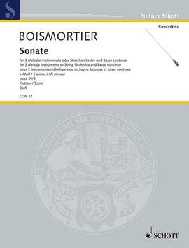 Boismortier, Joseph Bodin de: Sonata E minor op. 34/3