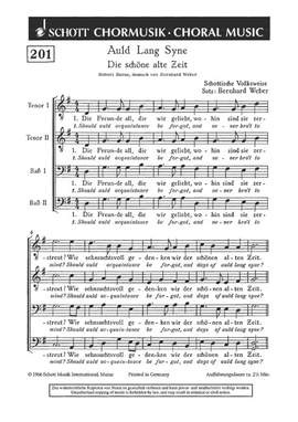 Weber, Bernhard: Auld Lang Syne - Die schöne alte Zeit