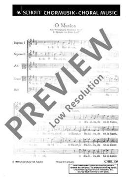 Peuerl, Paul: O Musica, du edle Kunst