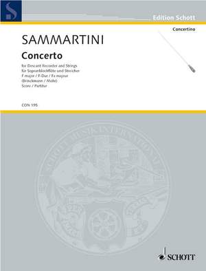 Sammartini, Giuseppe: Concerto F Major