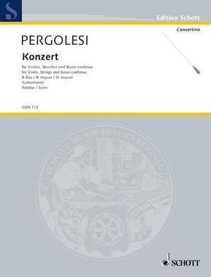 Pergolesi, Giovanni Battista: Concerto in Bb Major