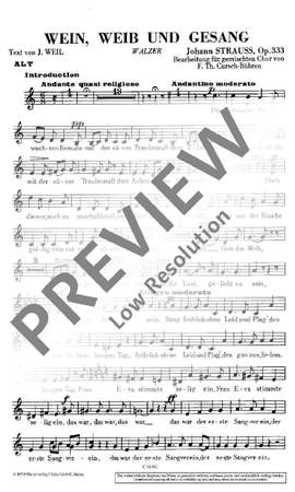 Strauß (Son), Johann: Wein, Weib und Gesang op. 333