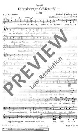 Eilenberg, Richard: Petersburger Schlittenfahrt op. 57