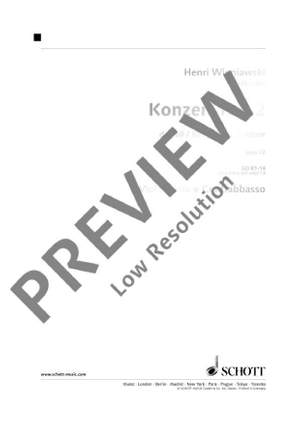 Wieniawski, Henryk: Violin Concerto No. 2 in D Minor op. 22