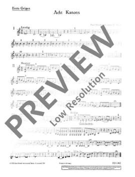 Hindemith, Paul: 8 Canons op. 45/2