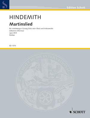 Hindemith, Paul: Martinslied op. 45/5
